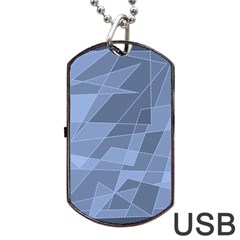 Lines Shapes Pattern Web Creative Dog Tag Usb Flash (two Sides) by Amaryn4rt