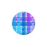 Gingham Pattern Blue Purple Shades Golf Ball Marker (4 pack) Front