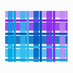 Gingham Pattern Blue Purple Shades Small Glasses Cloth by Amaryn4rt