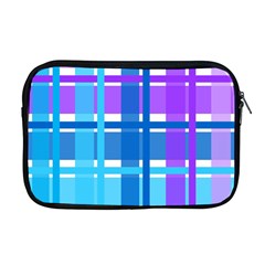 Gingham Pattern Blue Purple Shades Apple Macbook Pro 17  Zipper Case