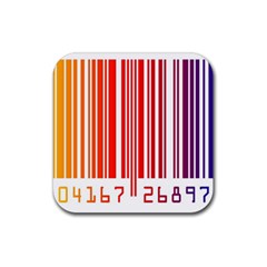 Code Data Digital Register Rubber Coaster (square)  by Amaryn4rt