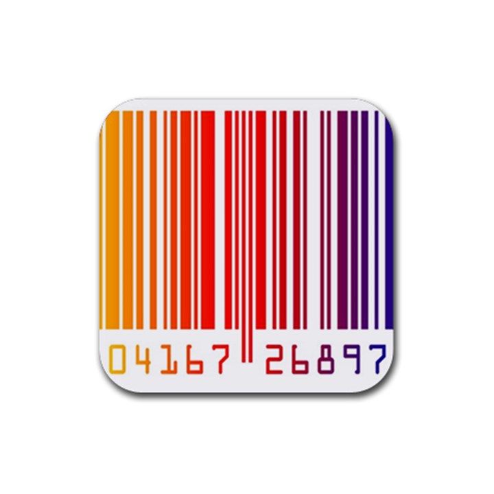 Code Data Digital Register Rubber Coaster (Square) 