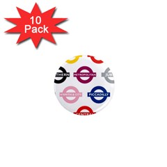 Underground Signs Tube Signs 1  Mini Magnet (10 Pack)  by Amaryn4rt