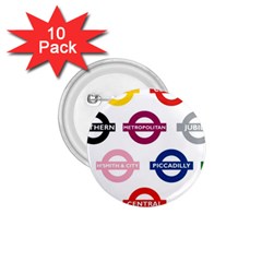 Underground Signs Tube Signs 1 75  Buttons (10 Pack) by Amaryn4rt