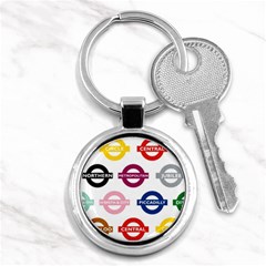 Underground Signs Tube Signs Key Chains (round)  by Amaryn4rt