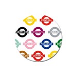 Underground Signs Tube Signs Magnet 3  (Round) Front