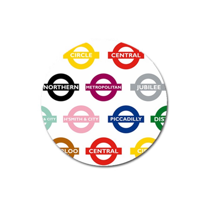 Underground Signs Tube Signs Magnet 3  (Round)