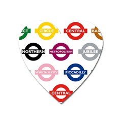 Underground Signs Tube Signs Heart Magnet by Amaryn4rt