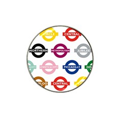 Underground Signs Tube Signs Hat Clip Ball Marker (4 Pack) by Amaryn4rt