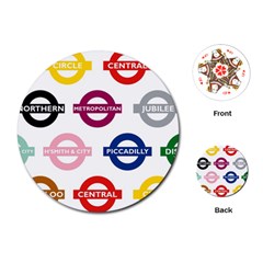 Underground Signs Tube Signs Playing Cards (round)  by Amaryn4rt