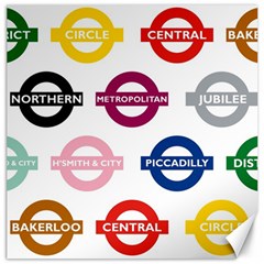 Underground Signs Tube Signs Canvas 12  X 12   by Amaryn4rt