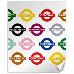 Underground Signs Tube Signs Canvas 16  X 20   by Amaryn4rt