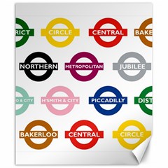 Underground Signs Tube Signs Canvas 20  X 24   by Amaryn4rt