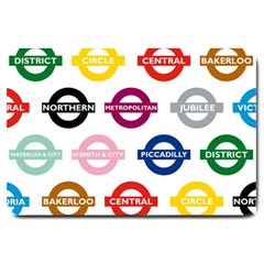 Underground Signs Tube Signs Large Doormat  by Amaryn4rt