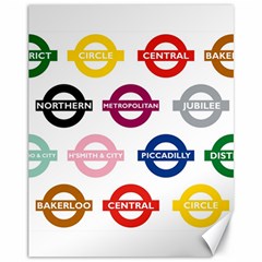 Underground Signs Tube Signs Canvas 11  X 14   by Amaryn4rt