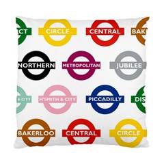 Underground Signs Tube Signs Standard Cushion Case (one Side) by Amaryn4rt