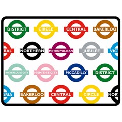 Underground Signs Tube Signs Fleece Blanket (large)  by Amaryn4rt