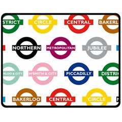 Underground Signs Tube Signs Fleece Blanket (medium)  by Amaryn4rt