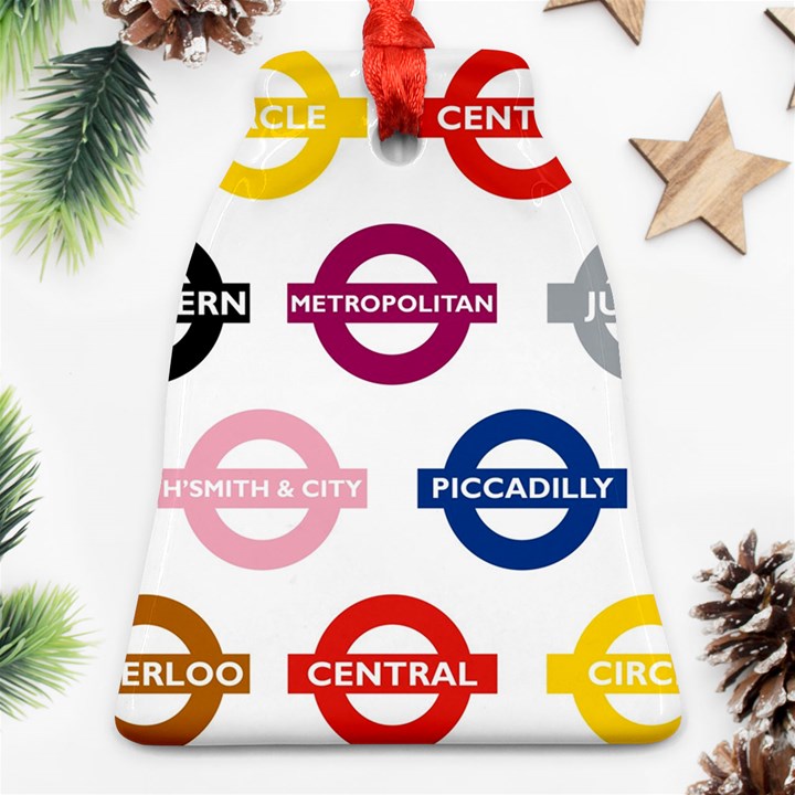 Underground Signs Tube Signs Ornament (Bell)