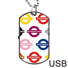 Underground Signs Tube Signs Dog Tag Usb Flash (one Side) by Amaryn4rt