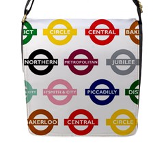 Underground Signs Tube Signs Flap Messenger Bag (l)  by Amaryn4rt