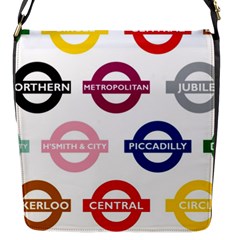 Underground Signs Tube Signs Flap Messenger Bag (s) by Amaryn4rt