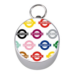 Underground Signs Tube Signs Mini Silver Compasses by Amaryn4rt