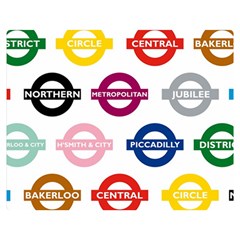 Underground Signs Tube Signs Double Sided Flano Blanket (medium)  by Amaryn4rt