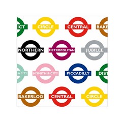 Underground Signs Tube Signs Small Satin Scarf (square) by Amaryn4rt