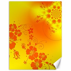 Flowers Floral Design Flora Yellow Canvas 12  X 16   by Amaryn4rt