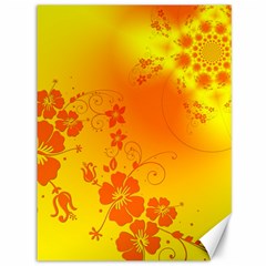 Flowers Floral Design Flora Yellow Canvas 36  X 48   by Amaryn4rt