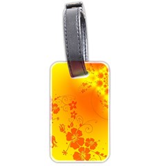 Flowers Floral Design Flora Yellow Luggage Tags (two Sides) by Amaryn4rt