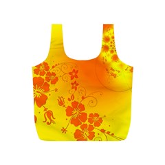 Flowers Floral Design Flora Yellow Full Print Recycle Bags (s)  by Amaryn4rt