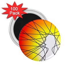 Spirituality Man Origin Lines 2 25  Magnets (100 Pack) 