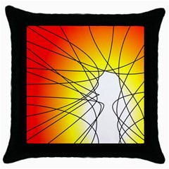 Spirituality Man Origin Lines Throw Pillow Case (black) by Amaryn4rt