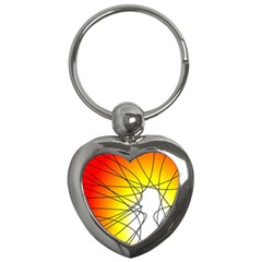 Spirituality Man Origin Lines Key Chains (heart)  by Amaryn4rt