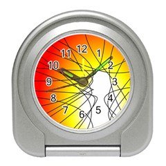 Spirituality Man Origin Lines Travel Alarm Clocks by Amaryn4rt