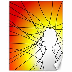 Spirituality Man Origin Lines Canvas 12  X 16   by Amaryn4rt