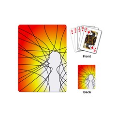 Spirituality Man Origin Lines Playing Cards (mini)  by Amaryn4rt