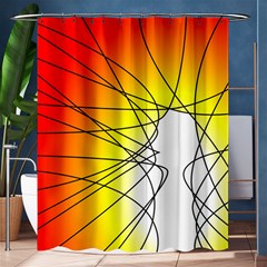 Spirituality Man Origin Lines Shower Curtain 60  X 72  (medium) 