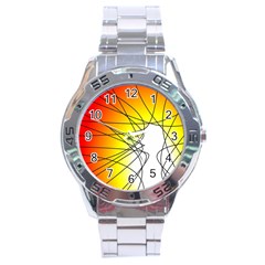 Spirituality Man Origin Lines Stainless Steel Analogue Watch by Amaryn4rt