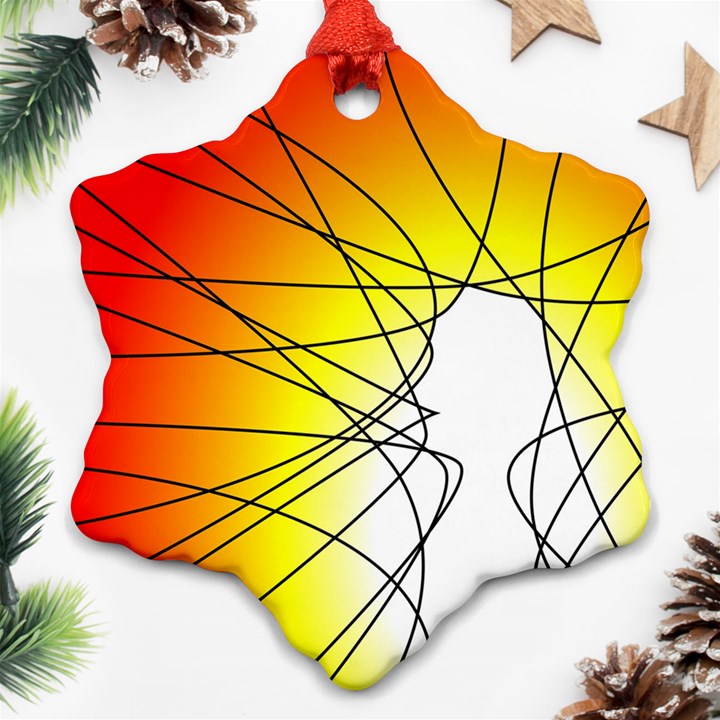 Spirituality Man Origin Lines Ornament (Snowflake)