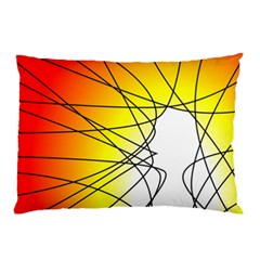 Spirituality Man Origin Lines Pillow Case (two Sides) by Amaryn4rt