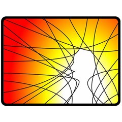 Spirituality Man Origin Lines Double Sided Fleece Blanket (large)  by Amaryn4rt