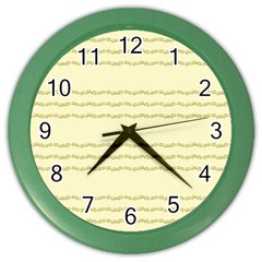 Background Pattern Lines Color Wall Clocks by Amaryn4rt