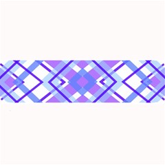 Geometric Plaid Pale Purple Blue Large Bar Mats