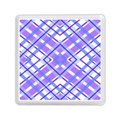 Geometric Plaid Pale Purple Blue Memory Card Reader (square)  by Amaryn4rt