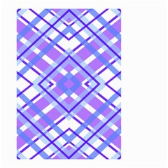 Geometric Plaid Pale Purple Blue Small Garden Flag (two Sides) by Amaryn4rt