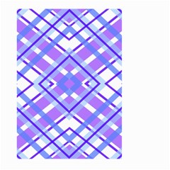 Geometric Plaid Pale Purple Blue Large Garden Flag (two Sides)