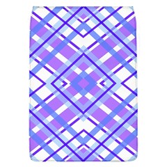 Geometric Plaid Pale Purple Blue Flap Covers (l)  by Amaryn4rt